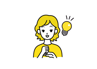 思いついた女性