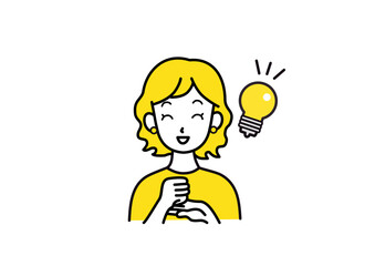 思いついた女性