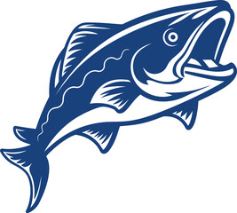 illustration of a fish, cod fish