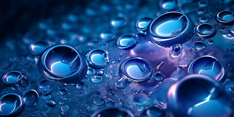 abstract background with blue bubbles