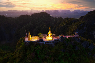 Tiger cave temple at dusk in Thailand - 632537741