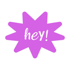 Hey 30 Set Small Talk Dialogue Flat Color Style