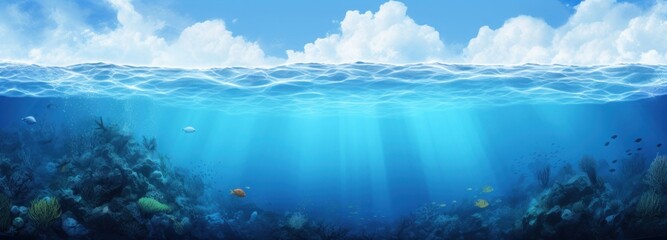 Obraz premium underwater scene, Generative AI
