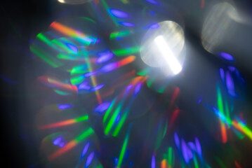 Multicolored rainbow large bokeh effect background