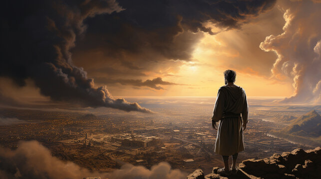 An image of Paul on the road to Damascus, experiencing a profound revelation Generative AI