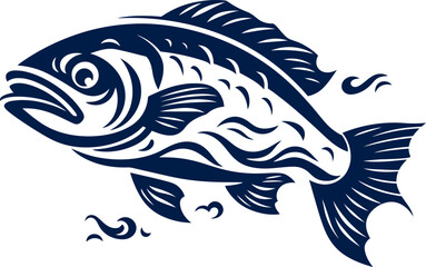 illustration of fish, cod