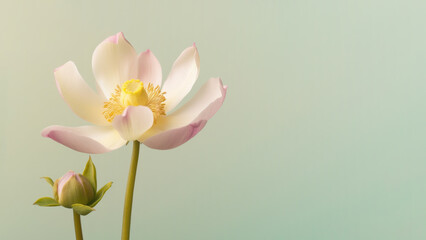 American lotus (Nelumbo lutea) flower background, Flowers composition as background project graphic design
