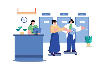 Orderly Illustration concept. Flat illustration isolated on white background