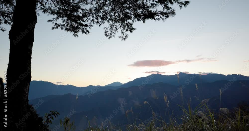 Poster chiayi alishan sunrise in alishan national park