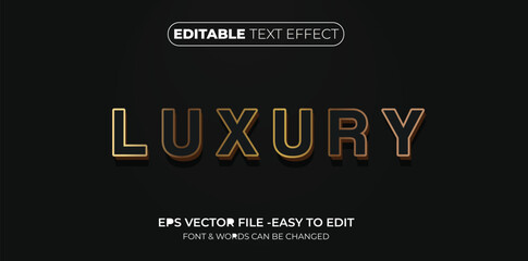 Elegant gold editable text effect