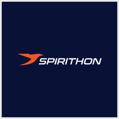 Creative Simple modern Angel fly sign logo design template