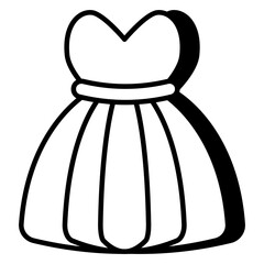 A perfect design icon of princess frock