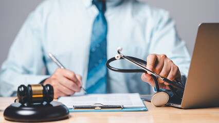 Personal injury law concept. A personal injury lawyer navigates the complex intersections of law...