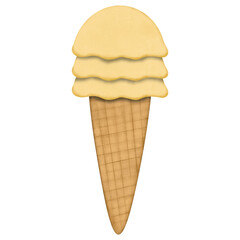 Yellow Ice Cream Cone