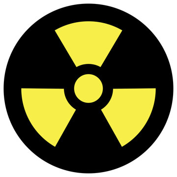 Radiation sign in png. Nuclear icon in black and yellow. Radiation symbol. Nuclear sign in png. Hazard symbol. Radiation icon. Yellow nuclear warn