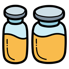 vials filled outline icon style
