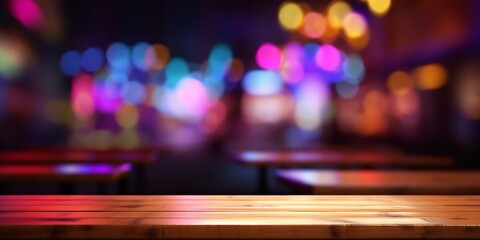 Generative AI : Abstract blurred defocused bar nightclub or cafe background