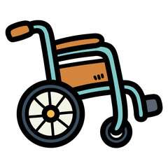 wheelchair filled outline icon style