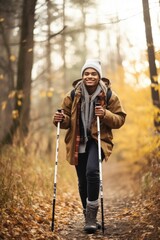 shot of a young man using crutches while enjoying the outdoors