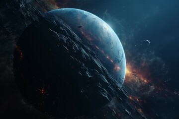 Deep space planet. Generate Ai