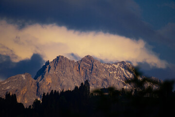 sunset in the mountains