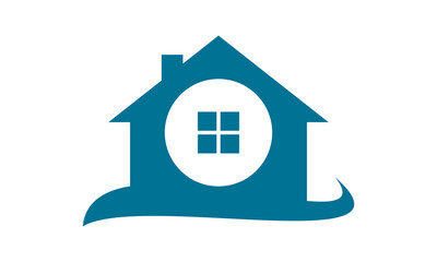 blue home icon illustration vector