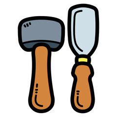 hammer filled outline icon style