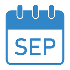 september month calendar icon vector - obrazy, fototapety, plakaty