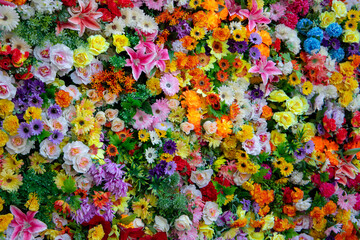 Fototapeta na wymiar Parede de flores
