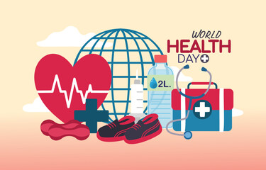 World Health day concept. Healthcare, health protection on global international event