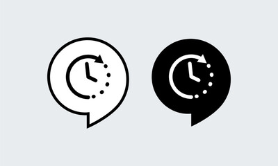 Time, clock stop watch, limited offer, happy hour, deadline concept, line icon, vector illustration