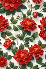 Fotobehang Floral  background, floral pattern © Vugar & Salekh