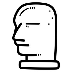 statue line icon style