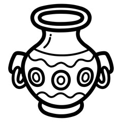 Pottery line icon style