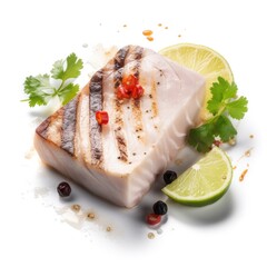 Swordfish isolated on white background. Generative AI