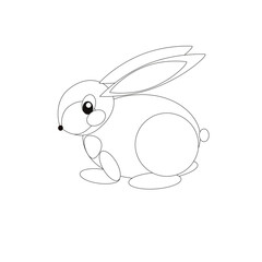 cartoon, animal, vector, bunny, illustration, rabbit, easter, fun, cute, funny, character, white, happy, drawing, nature, smile, rabbit