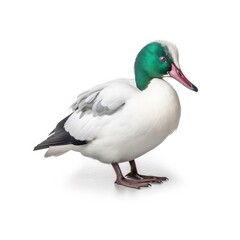 Falcated duck bird isolated on white. Generative AI