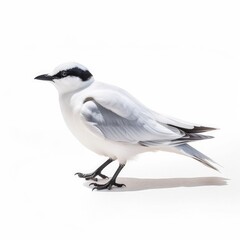 Gull-billed tern bird isolated on white. Generative AI