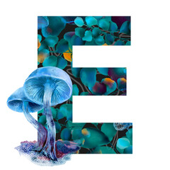 Magic forest alphabet.
A fabulous, atmospheric forest alphabet  from leaves and mushrooms  
