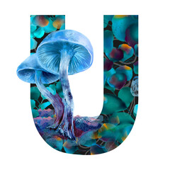 Magic forest alphabet.
A fabulous, atmospheric forest alphabet  from leaves and mushrooms  
