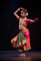 Naklejka premium a talented young dancer performing on stage