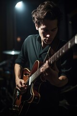 shot of a guitarist in a band