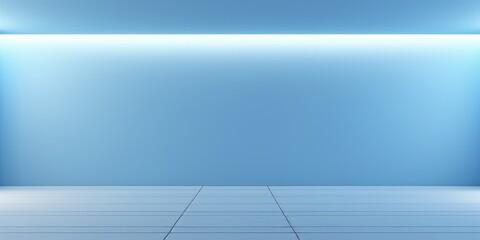 Universal minimalistic blue background interior. Beautiful illustration picture. Generative AI