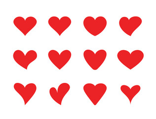 Hearts Shapes vector stock illustration.