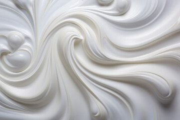 Whirling milk cream. Splashing milk texture. AI generated