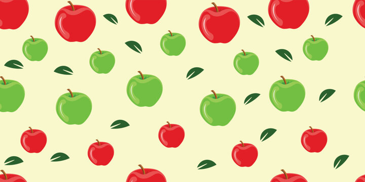 vector illustration of seamless apple background
