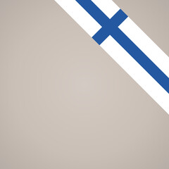 Corner ribbon flag of Finland
