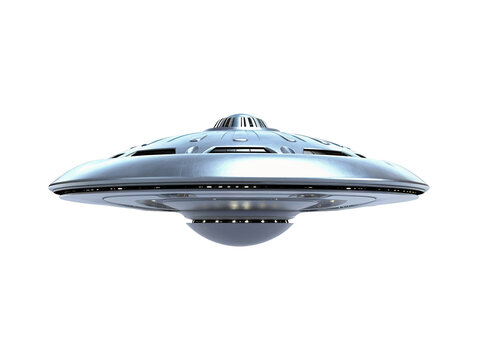 Flying saucer, ufo, uap isolated on transparent or white background, png
