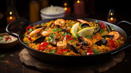 paella with chicken and vegetables