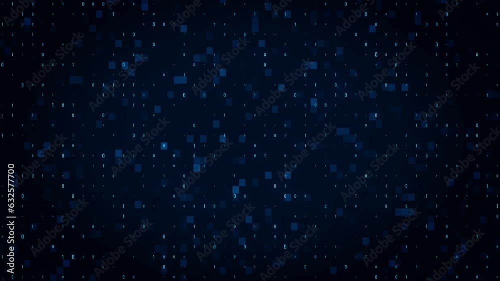 Wall mural computer binary matrix digital rain information flow high tech digital matrix binary code falling. t